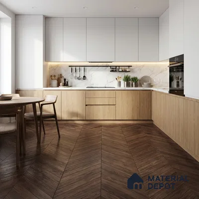 Wood Look Floor Tile TL 10390 Smokey Chocolate Oak 35.43 inch x 6 inch Matte Finish Vitrified Tile - 9 mm | Suitable For living Room, Bedroom, Bathroom | 2-3 mm Spacer is Mandatory