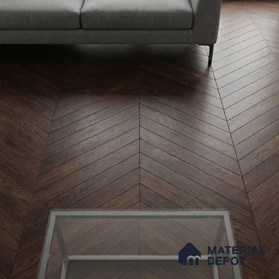 Wood Look Floor Tile TL 10390 Smokey Chocolate Oak 35.43 inch x 6 inch Matte Finish Vitrified Tile - 9 mm | Suitable For living Room, Bedroom, Bathroom | 2-3 mm Spacer is Mandatory