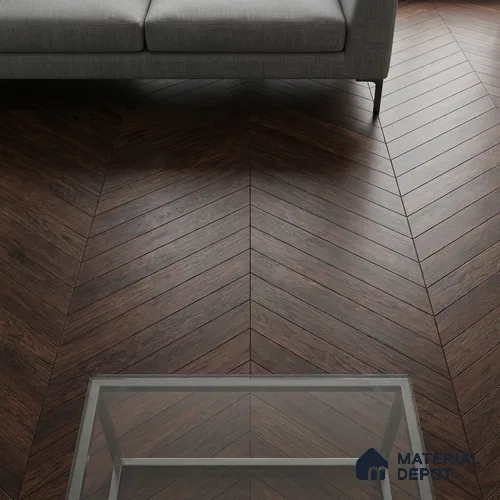 Wood Look Floor Tile TL 10390 Smokey Chocolate Oak 35.43 inch x 6 inch Matte Finish Vitrified Tile - 9 mm | Suitable For living Room, Bedroom, Bathroom | 2-3 mm Spacer is Mandatory