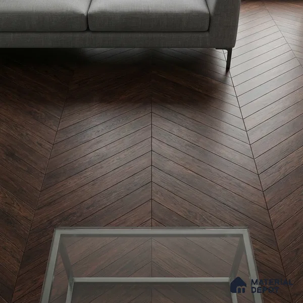 Wood Look Floor Tile TL 10390 Smokey Chocolate Oak 35.43 inch x 6 inch Matte Finish Vitrified Tile - 9 mm | Suitable For living Room, Bedroom, Bathroom | 2-3 mm Spacer is Mandatory