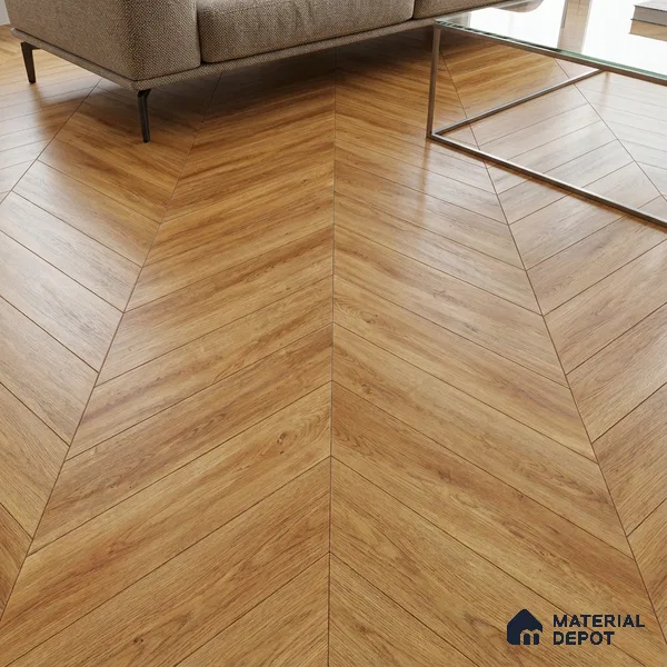 Wood Look Floor Tile TL 10397 Chevron Knotty Pine 35.43 inch x 6 inch Matte Finish Porcelain Tile - 9 mm | Suitable For living Room, Bedroom, Bathroom | 2-3 mm Spacer is Mandatory