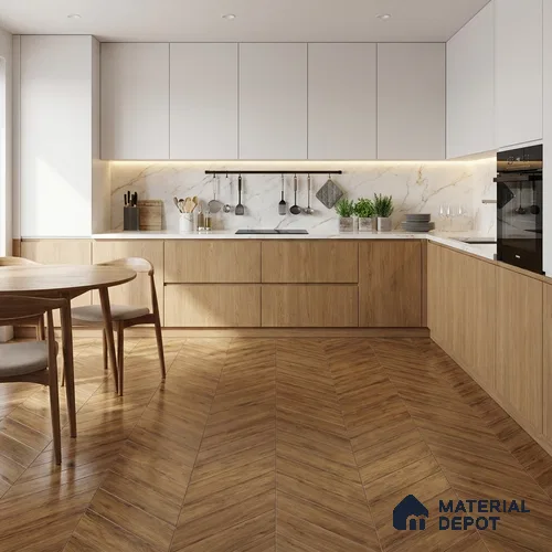 Wood Look Floor Tile TL 10401 Sand Bank 35.43 inch x 6 inch Matte Finish Vitrified Tile - 9 mm | Suitable For living Room, Bedroom, Bathroom | 2-3 mm Spacer is Mandatory