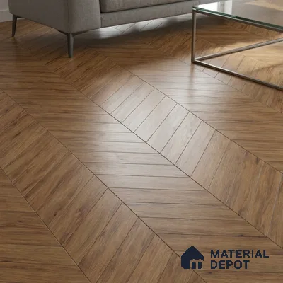 Wood Look Floor Tile TL 10401 Sand Bank 35.43 inch x 6 inch Matte Finish Vitrified Tile - 9 mm | Suitable For living Room, Bedroom, Bathroom | 2-3 mm Spacer is Mandatory