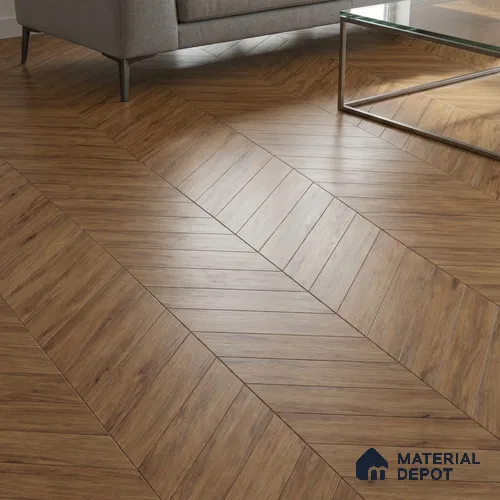 Wood Look Floor Tile TL 10401 Sand Bank 35.43 inch x 6 inch Matte Finish Vitrified Tile - 9 mm | Suitable For living Room, Bedroom, Bathroom | 2-3 mm Spacer is Mandatory