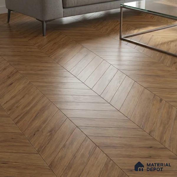 Wood Look Floor Tile TL 10401 Sand Bank 35.43 inch x 6 inch Matte Finish Vitrified Tile - 9 mm | Suitable For living Room, Bedroom, Bathroom | 2-3 mm Spacer is Mandatory