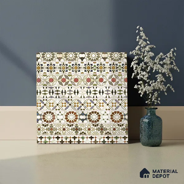 Moroccan Wall Tile TL 10414 B Bumpy Brown 1 ft x1 ft Ceramic Matte Finish Tile - 9 mm | Suitable For Kitchen, Bathroom Walls and Backsplashes | Please Expect a Slight Variation of Pattern
