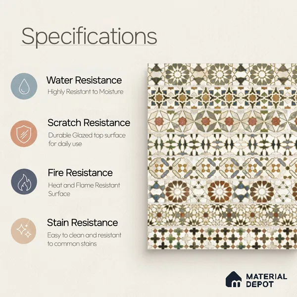 Moroccan Wall Tile TL 10414 B Bumpy Brown 1 ft x1 ft Ceramic Matte Finish Tile - 9 mm | Suitable For Kitchen, Bathroom Walls and Backsplashes | Please Expect a Slight Variation of Pattern