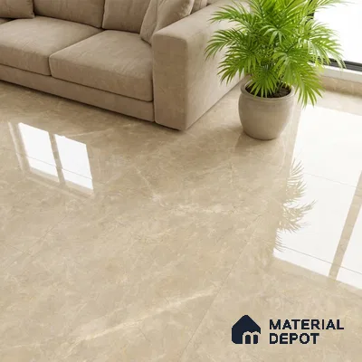 Marble Look Floor Tile TL 10424 Dior Thunder Endless 4 ft x 2 ft Glossy Finish Vitrified Tile - 9 mm | Suitable For living Room, Bedroom, Bathroom