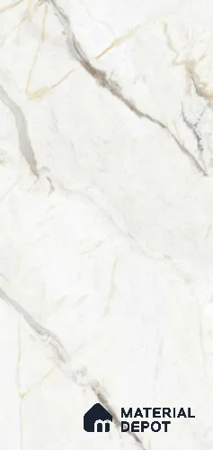 Marble Wall & Floor Tile TL 10425 White 4 ft x 2 ft Matte Finish Vitrified Tile - 9 mm | Suitable For Living Room, Bedroom, Kitchen