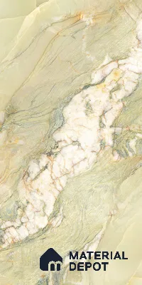 Marble Onyx Wall & Floor Tile TL 10427 Sage Green 4 ft x 2 ft Matte Finish Vitrified Tile - 9 mm | Suitable For Living Room, Bedroom, Kitchen