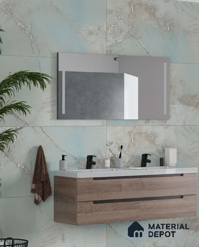 Marble Onyx Wall & Floor Tile TL 10428 Off-White 4 ft x 2 ft Matte Finish Vitrified Tile - 9 mm | Suitable For Living Room, Bedroom, Kitchen