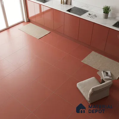 Plain Look Wall Tile TL 10439 B Vibrant Red 2 ft x 2 ft Matte Finish Vitrified Tile - 9 mm | Suitable For living Room, Bedroom, Bathroom