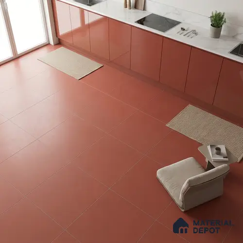 Plain Look Wall Tile TL 10439 B Vibrant Red 2 ft x 2 ft Matte Finish Vitrified Tile - 9 mm | Suitable For living Room, Bedroom, Bathroom