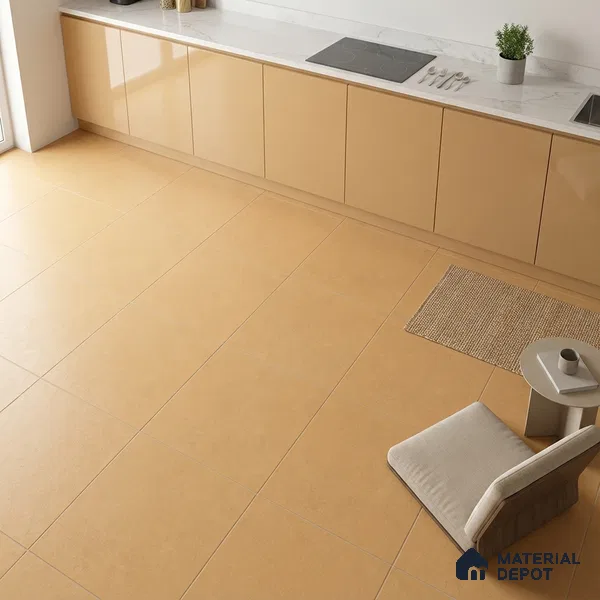 Plain Look Wall Tile TL 10439 C Vibrant Ocra 2 ft x 2 ft Matte Finish Vitrified Tile - 9 mm | Suitable For living Room, Bedroom, Bathroom