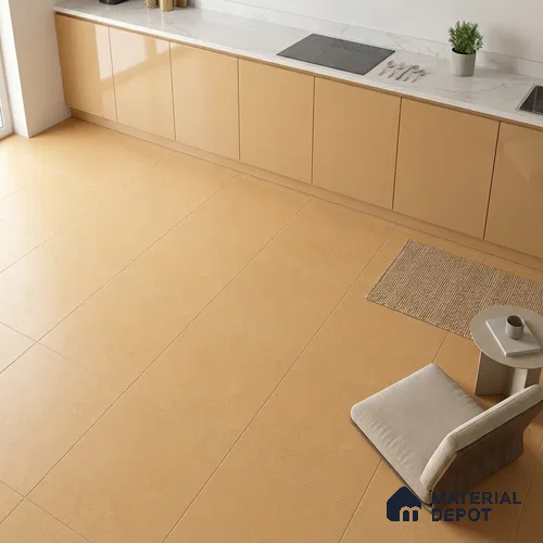 Plain Look Wall Tile TL 10439 C Vibrant Ocra 2 ft x 2 ft Matte Finish Vitrified Tile - 9 mm | Suitable For living Room, Bedroom, Bathroom