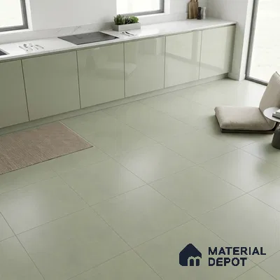 Plain Look Wall Tile TL 10439 I Vibant Olive 2 ft x 2 ft Matte Finish Vitrified Tile - 9 mm | Suitable For living Room, Bedroom, Bathroom