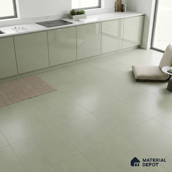 Plain Look Wall Tile TL 10439 I Vibant Olive 2 ft x 2 ft Matte Finish Vitrified Tile - 9 mm | Suitable For living Room, Bedroom, Bathroom