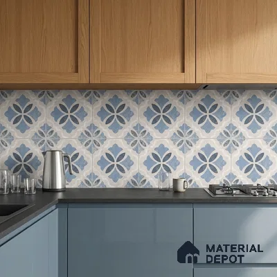 Moroccan Wall & Floor Tile TL 10456 Belfast 1 ft x 1 ft Vitrified Matte Finish - 9.5 mm | Suitable for Bathroom, Kitchen, Balcony | 2 mm Spacer is Mandatory | Please Expect a Slight Variation of Pattern