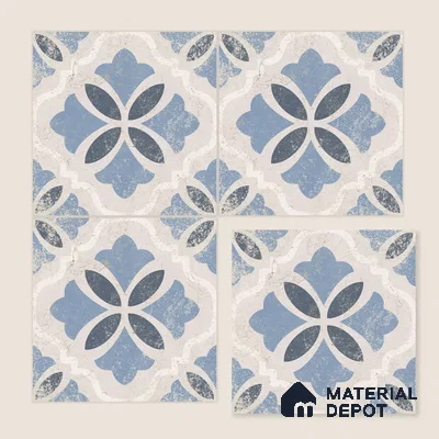 Moroccan Wall & Floor Tile TL 10456 Belfast 1 ft x 1 ft Vitrified Matte Finish - 9.5 mm | Suitable for Bathroom, Kitchen, Balcony | 2 mm Spacer is Mandatory | Please Expect a Slight Variation of Pattern