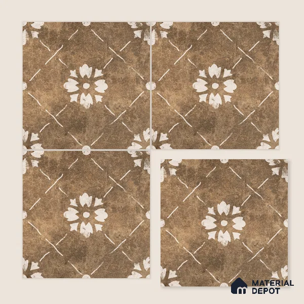 Moroccan Wall & Floor Tile TL 10457 Bruma Beige 1 ft x 1 ft Vitrified Matte Finish - 9.5 mm | Suitable for Bathroom, Kitchen, Balcony | 2 mm Spacer is Mandatory | Please Expect a Slight Variation of Pattern