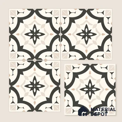 Moroccan Wall & Floor Tile TL 10459 Dimona 1 ft x 1 ft Vitrified Matte Finish - 9.5 mm | Suitable for Bathroom, Kitchen, Balcony | 2 mm Spacer is Mandatory | Please Expect a Slight Variation of Pattern