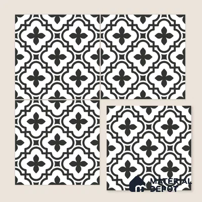 Moroccan Wall & Floor Tile TL 10465 Romano Monochrome 1 ft x 1 ft Vitrified Matte Finish - 9.5 mm | Suitable for Bathroom, Kitchen, Balcony | 2 mm Spacer is Mandatory | Please Expect a Slight Variation of Pattern
