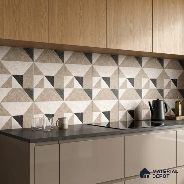 Moroccan Wall & Floor Tile TL 10466 Stanza 1 ft x 1 ft Vitrified Matte Finish - 9.5 mm | Suitable for Bathroom, Kitchen, Balcony | 2 mm Spacer is Mandatory | Please Expect a Slight Variation of Pattern
