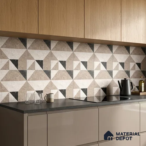 Moroccan Wall & Floor Tile TL 10466 Stanza 1 ft x 1 ft Vitrified Matte Finish - 9.5 mm | Suitable for Bathroom, Kitchen, Balcony | 2 mm Spacer is Mandatory | Please Expect a Slight Variation of Pattern