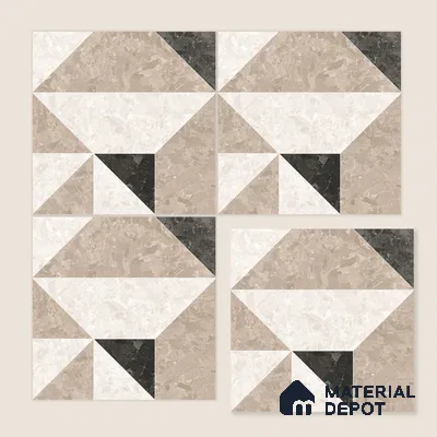 Moroccan Wall & Floor Tile TL 10466 Stanza 1 ft x 1 ft Vitrified Matte Finish - 9.5 mm | Suitable for Bathroom, Kitchen, Balcony | 2 mm Spacer is Mandatory | Please Expect a Slight Variation of Pattern