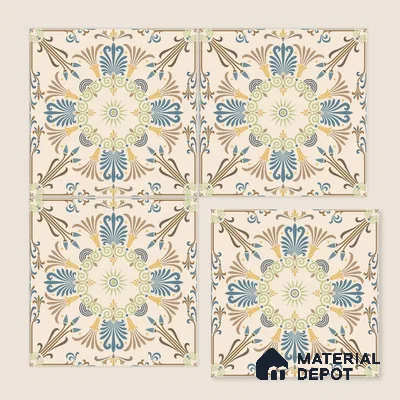 Moroccan Wall & Floor Tile TL 10468 Brisa 1 ft x 1 ft Vitrified Glue Granula Matte Finish - 9.5 mm | Suitable for Bathroom, Kitchen, Balcony | 2 mm Spacer is Mandatory | Please Expect a Slight Variation of Pattern