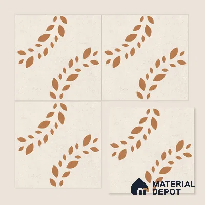 Moroccan Wall Tile TL 10471 Flare 1 ft x 1 ft Vitrified Glue Granula Matte Finish - 9.5 mm | Suitable for Bathroom, Kitchen, Balcony | 2 mm Spacer is Mandatory | Please Expect a Slight Variation of Pattern