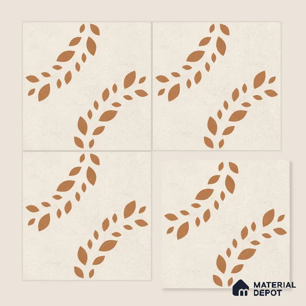 Moroccan Wall Tile TL 10471 Flare 1 ft x 1 ft Vitrified Glue Granula Matte Finish - 9.5 mm | Suitable for Bathroom, Kitchen, Balcony | 2 mm Spacer is Mandatory | Please Expect a Slight Variation of Pattern