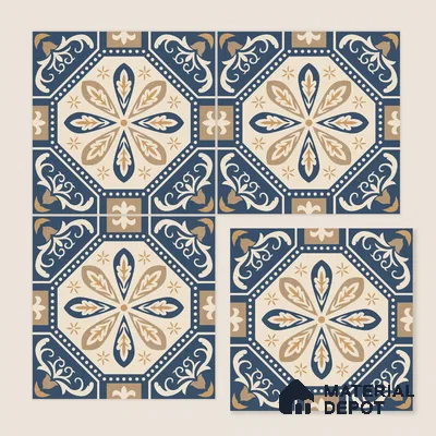 Moroccan Wall & Floor Tile TL 10473 Prismaа 1 ft x 1 ft Vitrified Glue Granula Matte Finish - 9.5 mm | Suitable for Bathroom, Kitchen, Balcony | 2 mm Spacer is Mandatory | Please Expect a Slight Variation of Pattern