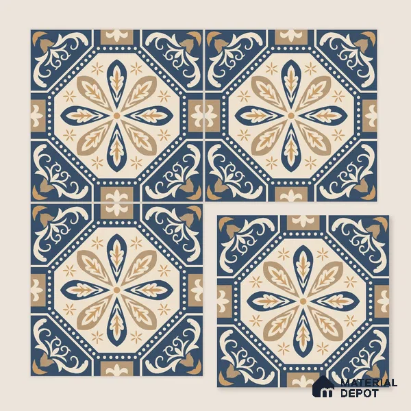 Moroccan Wall & Floor Tile TL 10473 Prismaа 1 ft x 1 ft Vitrified Glue Granula Matte Finish - 9.5 mm | Suitable for Bathroom, Kitchen, Balcony | 2 mm Spacer is Mandatory | Please Expect a Slight Variation of Pattern
