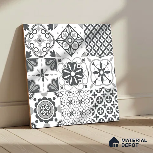 Moroccan Floor Tile   TL 10475  20 inch x 20 inch - Vitrified Matte Finish -12 mm | Suitable for Parking, Balcony & Terrace | Image 02