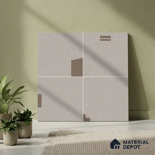 Stone Floor Tile TL 10481 20 inch x 20 inch - Vitrified Matte Finish -12 mm | Suitable for Parking, Balcony & Terrace | Pattern Alignment May Vary | 2-3 mm Spacer is Mandatory