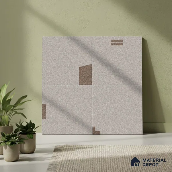 Stone Floor Tile TL 10481 20 inch x 20 inch - Vitrified Matte Finish -12 mm | Suitable for Parking, Balcony & Terrace | Pattern Alignment May Vary | 2-3 mm Spacer is Mandatory