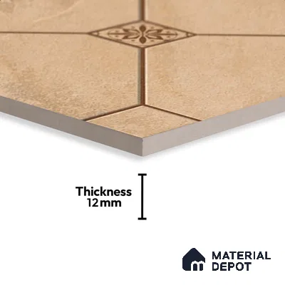 Stone Floor Tile   TL 10485 B  20 inch x 20 inch - Vitrified Matte Finish -12 mm | Suitable for Parking, Balcony & Terrace | Pattern Alignment May Vary | 2-3 mm Spacer is Mandatory