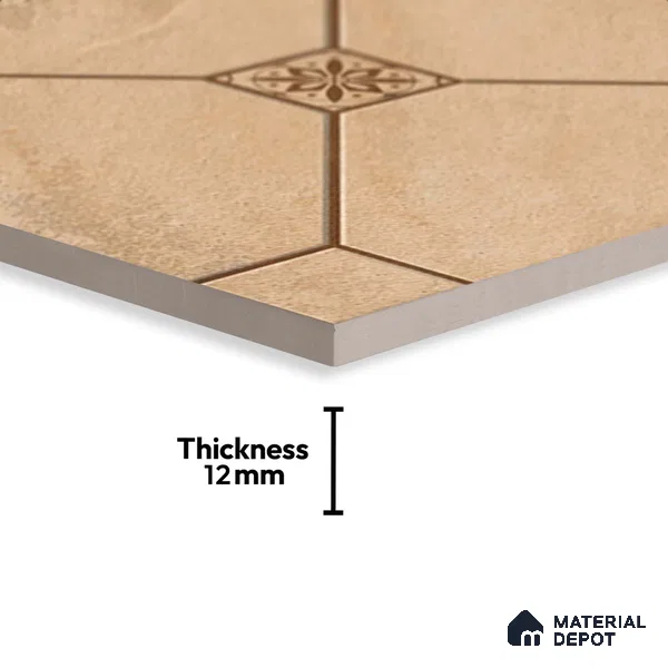 Stone Floor Tile TL 10485 B 20 inch x 20 inch - Vitrified Matte Finish -12 mm | Suitable for Parking, Balcony & Terrace | Pattern Alignment May Vary | 2-3 mm Spacer is Mandatory