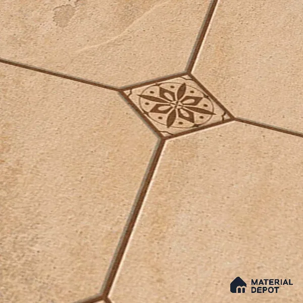 Stone Floor Tile TL 10485 B 20 inch x 20 inch - Vitrified Matte Finish -12 mm | Suitable for Parking, Balcony & Terrace | Pattern Alignment May Vary | 2-3 mm Spacer is Mandatory