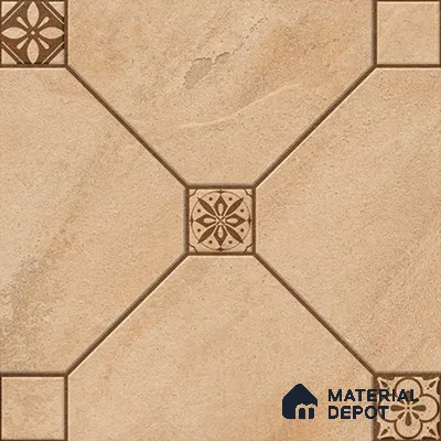 Stone Floor Tile   TL 10485 B  20 inch x 20 inch - Vitrified Matte Finish -12 mm | Suitable for Parking, Balcony & Terrace | Pattern Alignment May Vary | 2-3 mm Spacer is Mandatory