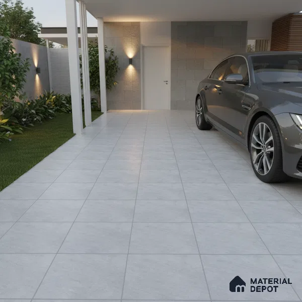 Stone Floor Tile   TL 10490  16 inch x 16 inch Vitrified Matte Finish -12 mm | Suitable for Parking, Balcony & Terrace | Pattern Alignment May Vary | 2-3 mm Spacer is Mandatory