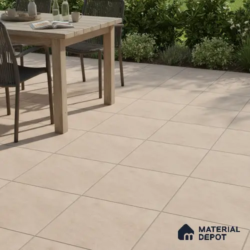 Stone Floor Tile TL 10492 16 inch x 16 inch Vitrified Matte Finish -12 mm | Suitable for Parking, Balcony & Terrace | Pattern Alignment May Vary | 2-3 mm Spacer is Mandatory