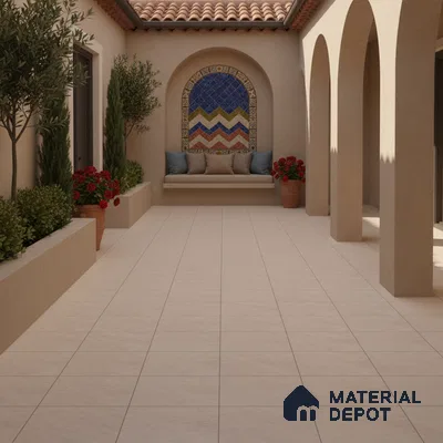 Stone Floor Tile   TL 10492  16 inch x 16 inch Vitrified Matte Finish -12 mm | Suitable for Parking, Balcony & Terrace | Pattern Alignment May Vary | 2-3 mm Spacer is Mandatory