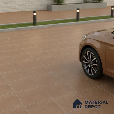 Stone Floor Tile   TL 10494  16 inch x 16 inch Vitrified Matte Finish -12 mm | Suitable for Parking, Balcony & Terrace | Pattern Alignment May Vary | 2-3 mm Spacer is Mandatory