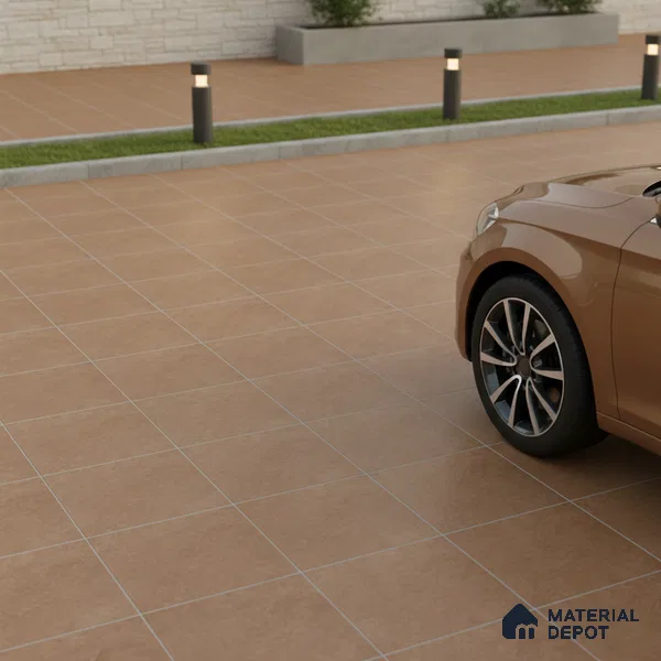 Stone Floor Tile   TL 10494  16 inch x 16 inch Vitrified Matte Finish -12 mm | Suitable for Parking, Balcony & Terrace | Pattern Alignment May Vary | 2-3 mm Spacer is Mandatory