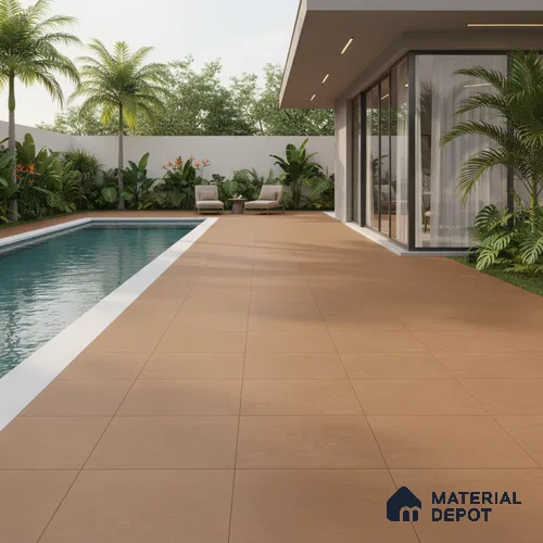 Stone Floor Tile   TL 10494  16 inch x 16 inch Vitrified Matte Finish -12 mm | Suitable for Parking, Balcony & Terrace | Pattern Alignment May Vary | 2-3 mm Spacer is Mandatory