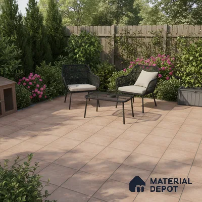 Stone Floor Tile   TL 10496  16 inch x 16 inch Vitrified Matte Finish -12 mm | Suitable for Parking, Balcony & Terrace | Pattern Alignment May Vary | 2-3 mm Spacer is Mandatory