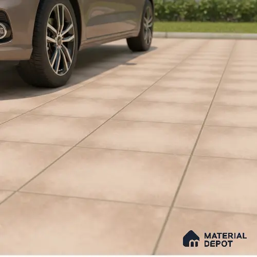 Stone Floor Tile TL 10496 16 inch x 16 inch Vitrified Matte Finish -12 mm | Suitable for Parking, Balcony & Terrace | Pattern Alignment May Vary | 2-3 mm Spacer is Mandatory