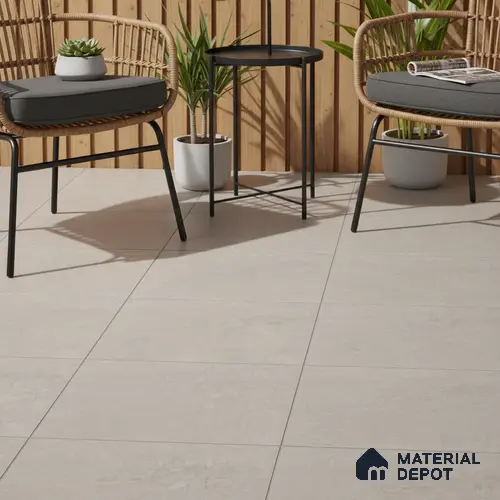 Stone Floor Tile TL 10498 16 inch x 16 inch Vitrified Matte Finish -12 mm | Suitable for Parking, Balcony & Terrace | Pattern Alignment May Vary | 2-3 mm Spacer is Mandatory